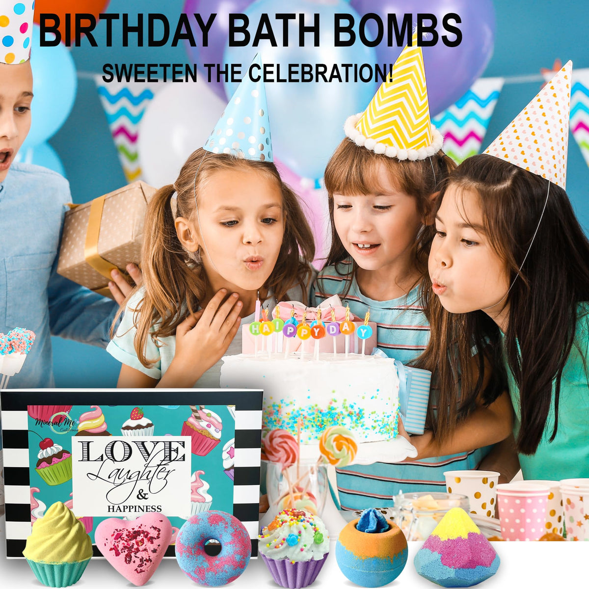 Mineral Me California bath bombs gift box packaging