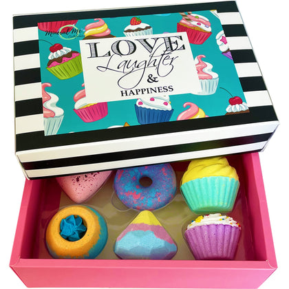 Mineral Me California Bath Bombs Gift Set with six organic bath bombs