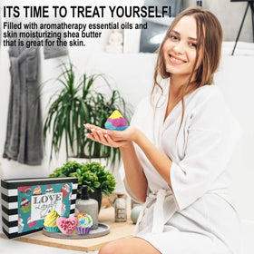 Mineral Me California bath bombs in a relaxing bath setting