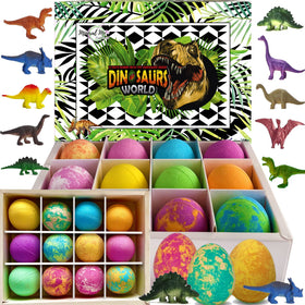 Mineral Me California Dinosaur Bath Bombs Set with 12 colourful bombs