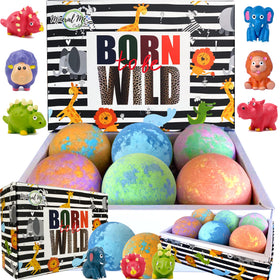 Mineral Me California Kids Bath Bombs colourful set with toys