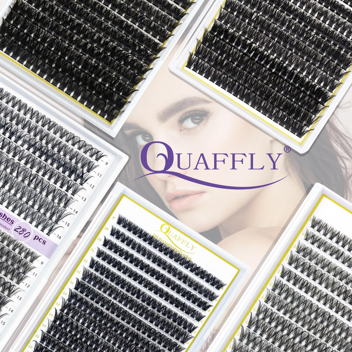 Mini mirror included with QUAFFLY false eyelashes kit