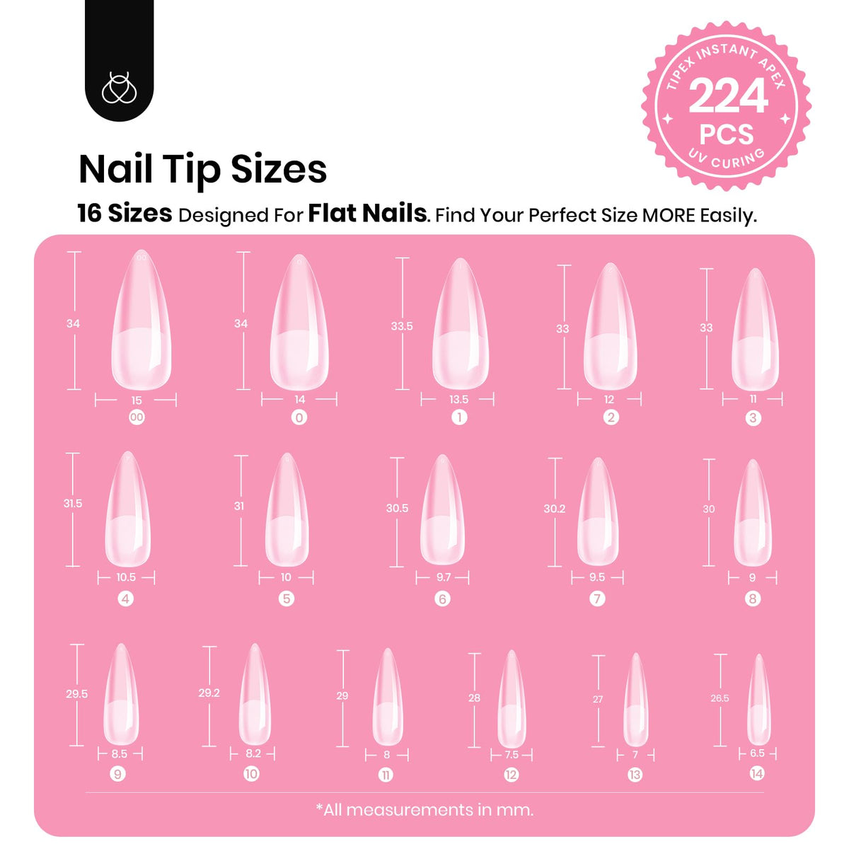 Mini UV lamp included in beetles Gel Polish nail tips kit