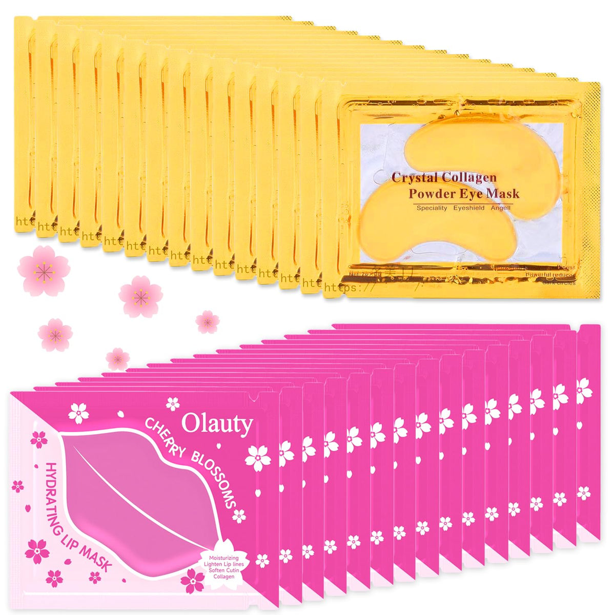 Miniling 30 Pairs Eye Masks and Lip Masks set packaging