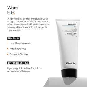 Minimalist Panthenol Face Moisturizer 10% packaging