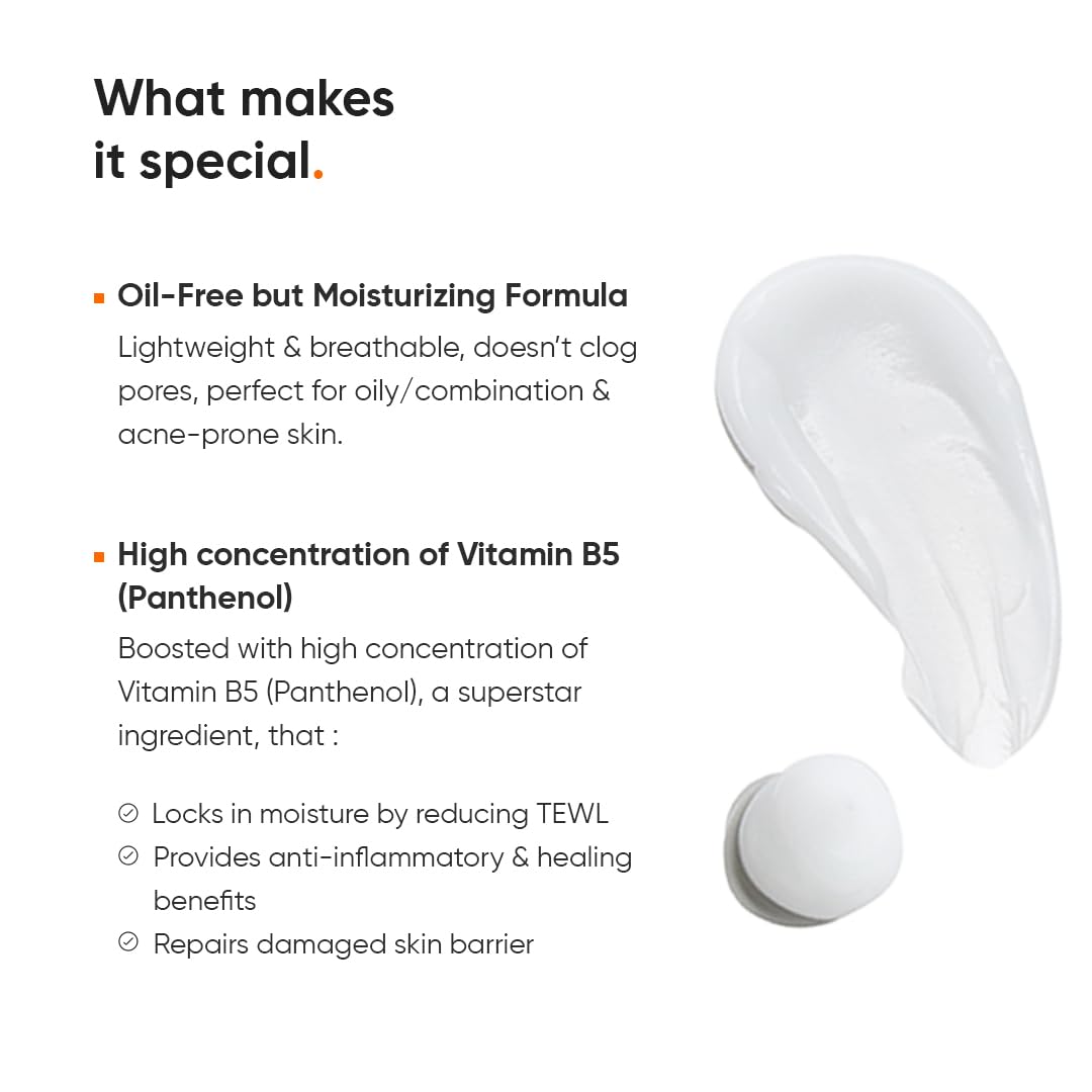 Minimalist Panthenol Face Moisturizer 10% with background elements