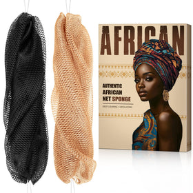 MINISENTIALS African Net Sponge 2-Pack in vibrant colours