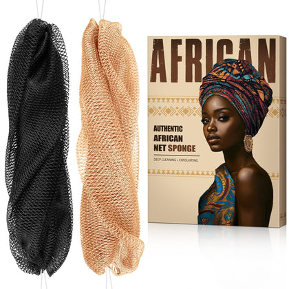 MINISENTIALS African Net Sponge 2-Pack in vibrant colours