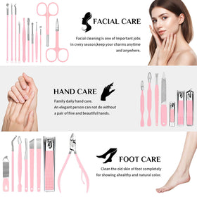 MINKINH 26-Piece Manicure Set tools close-up