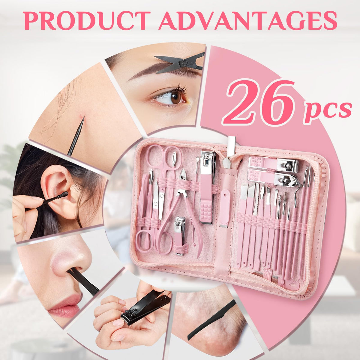 MINKINH Nail care tools with travel case