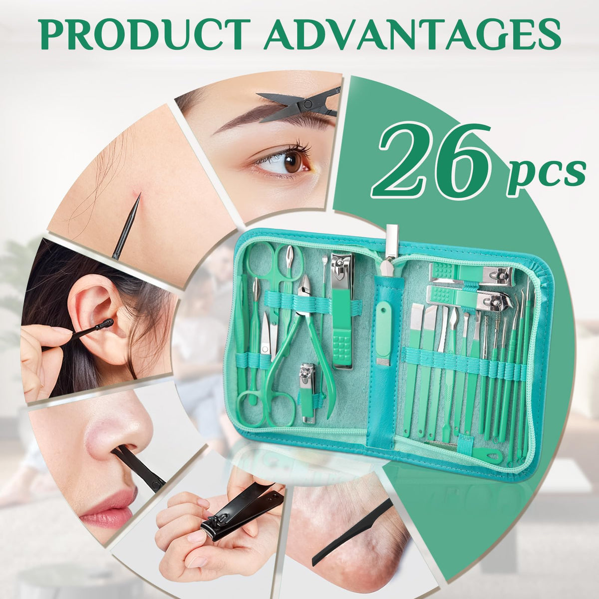 MINKINH nail kit case open showing tools inside