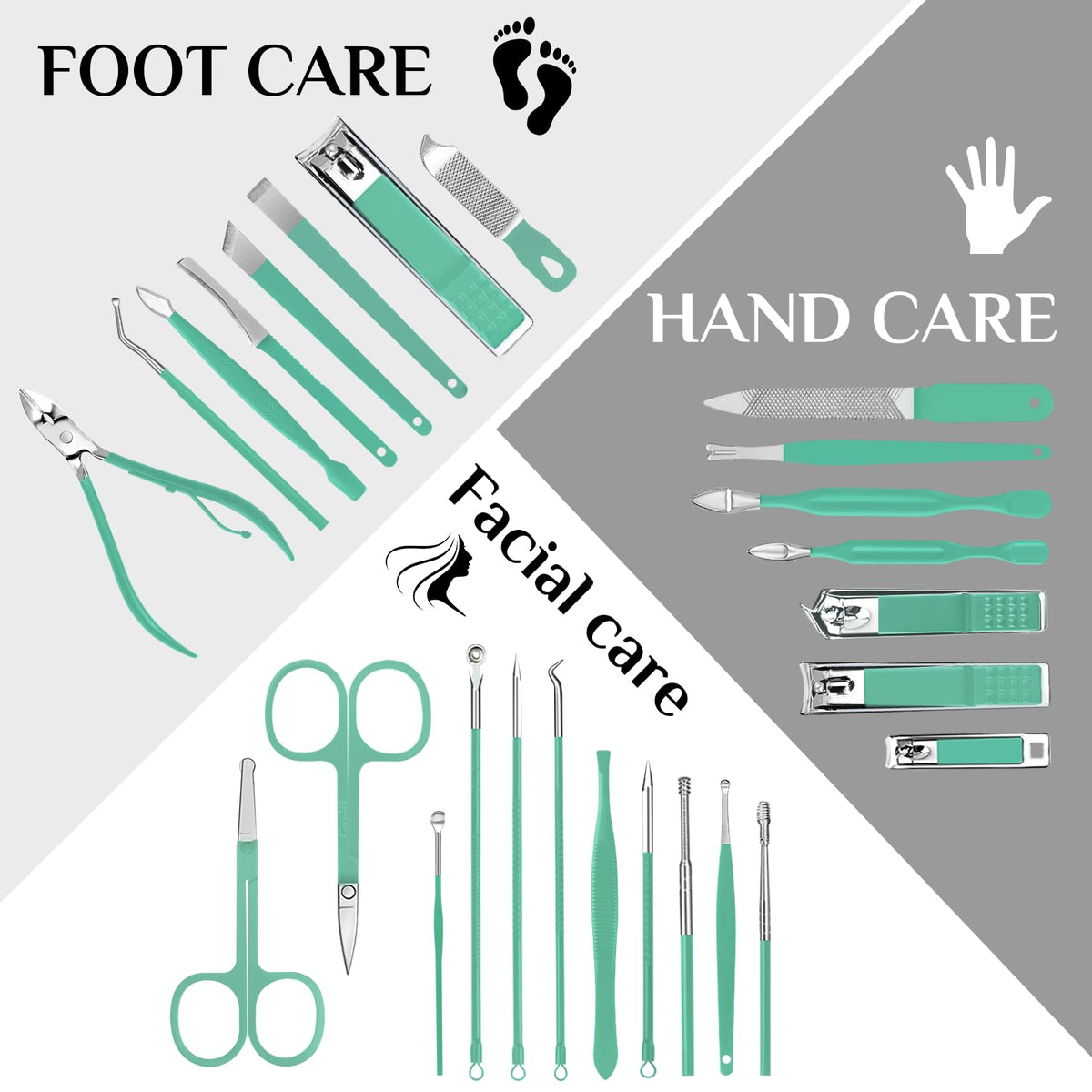 MINKINH portable nail kit with organized compartments