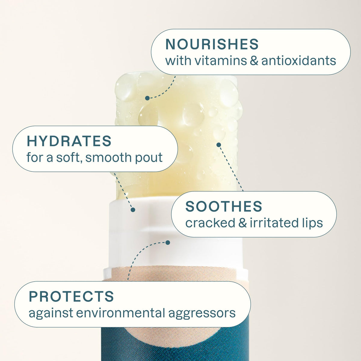 Mint Burst Cliganic Organic Lip Balm tube front view