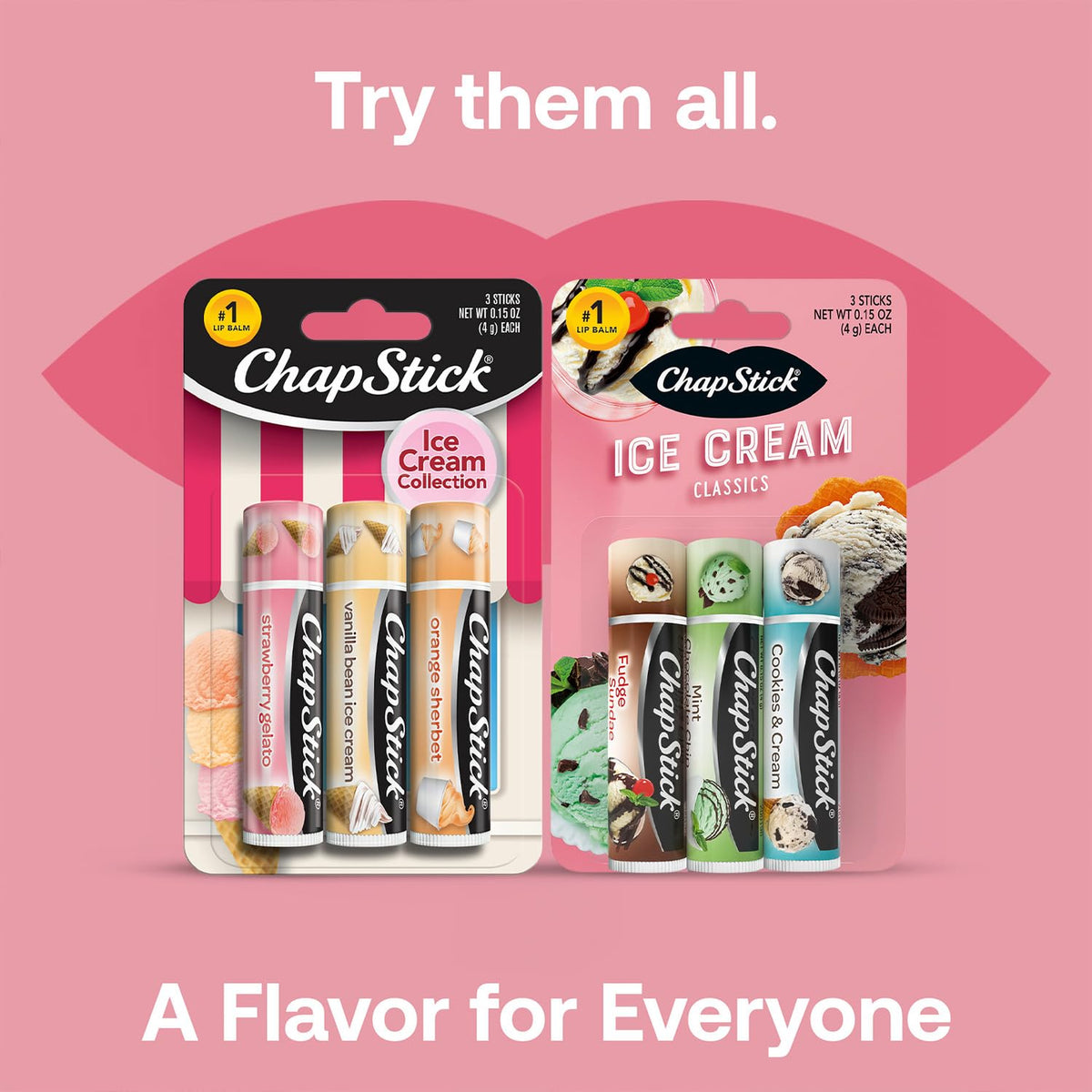 Mint Chocolate Chip ChapStick tube close-up