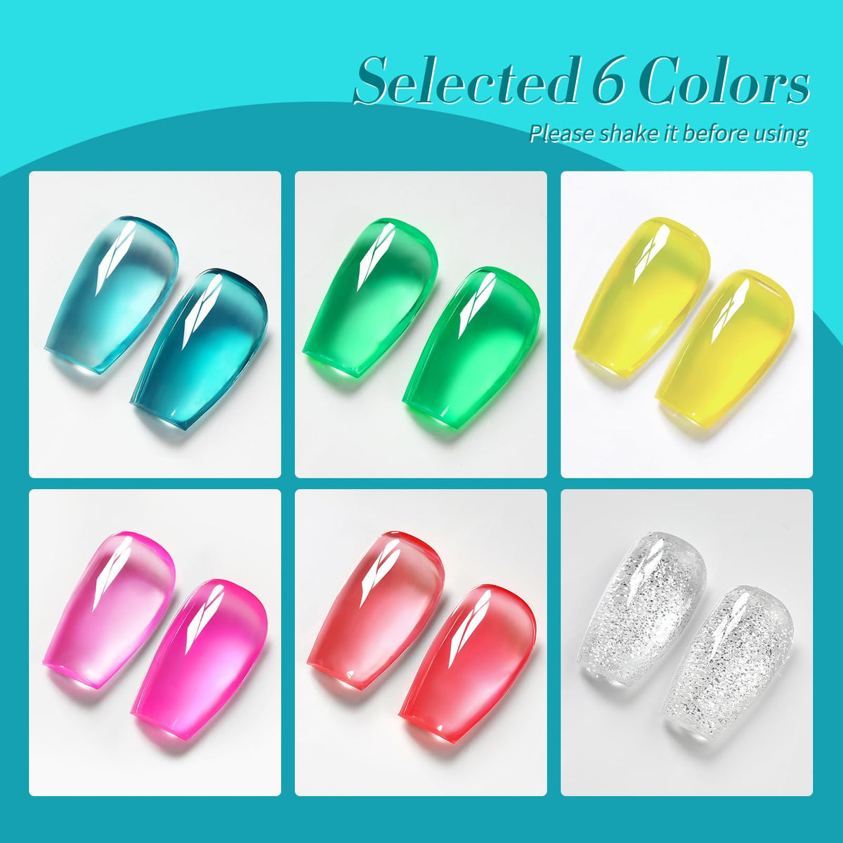 Mint green jelly gel polish from Born Pretty