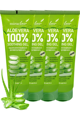 MIRACLAIR Aloe Vera Gel 100% Pure 4 Pack front view