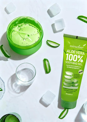 MIRACLAIR Aloe Vera Gel 100% Pure 4 Pack texture on skin