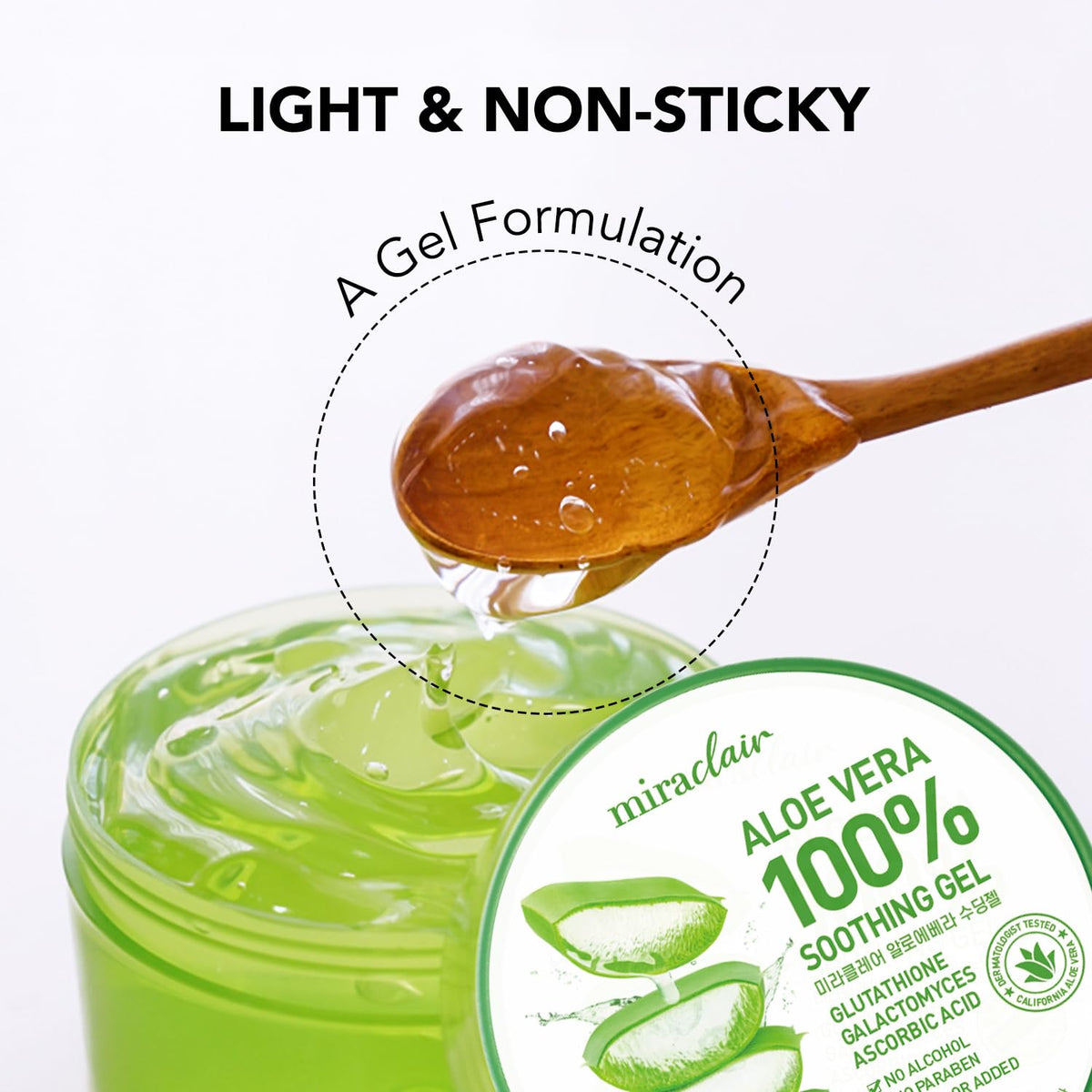 MIRACLAIR Aloe Vera Gel texture close-up