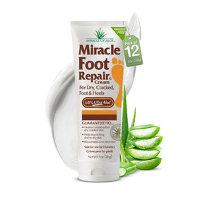 Miracle of Aloe Foot Repair Cream 1 Oz front view