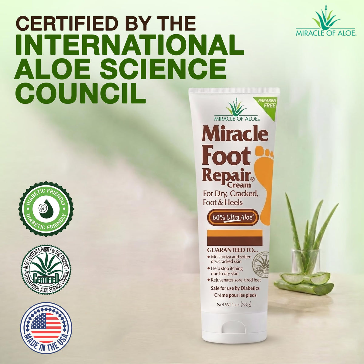 Miracle of Aloe Foot Repair Cream 100g packaging