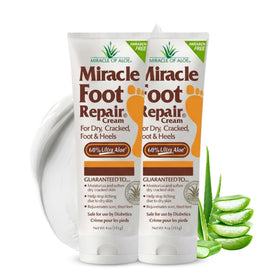 Miracle of Aloe Foot Repair Cream 4 oz front view