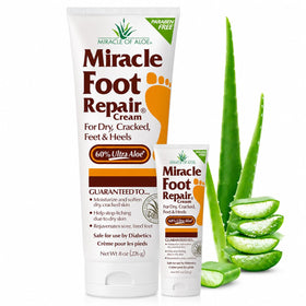 Miracle of Aloe Foot Repair Cream 8 Oz front view