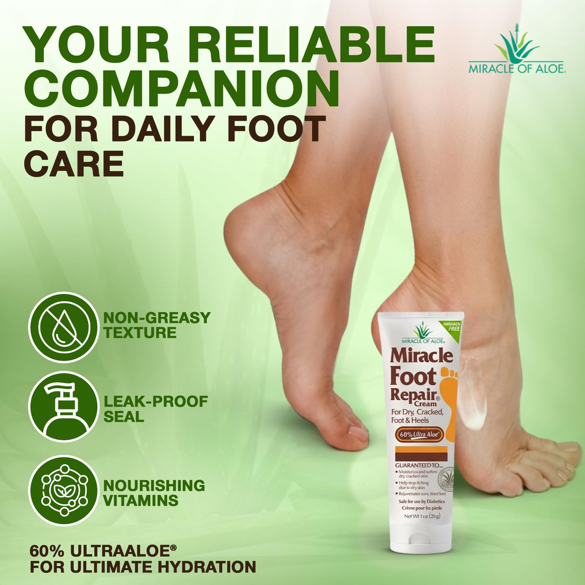 Miracle of Aloe Foot Repair Cream ingredients list