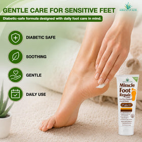 Miracle of Aloe UltraAloe Foot Cream packaging detail