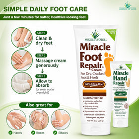 Miracle of Aloe UltraAloe Foot Cream with aloe vera leaf