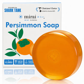 Mirai Persimmon Soap front view with packaging