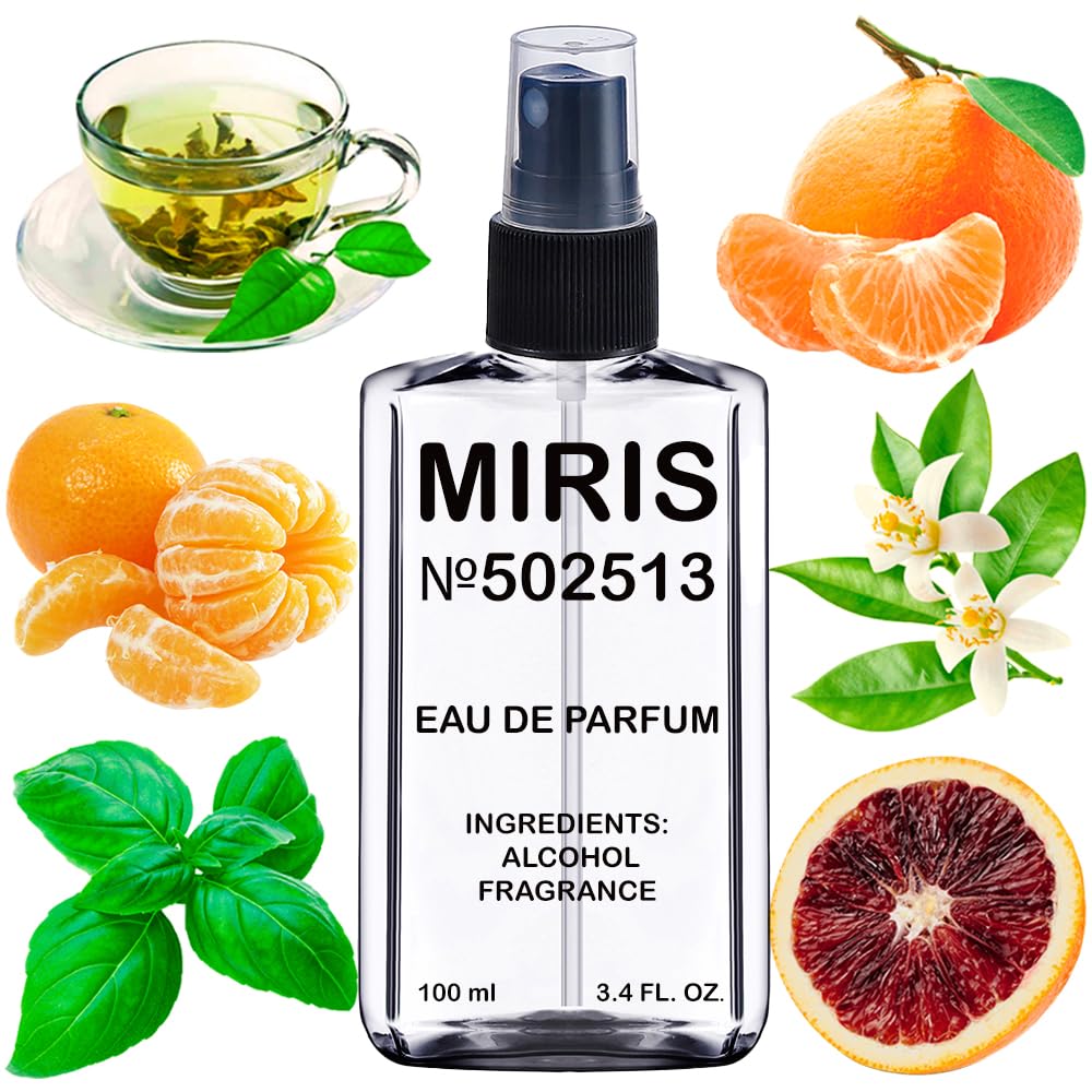 MIRIS Eau de Parfum 100ml front view with citrus and basil notes