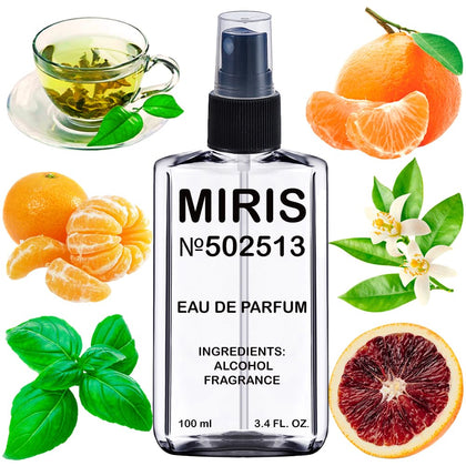 MIRIS Eau de Parfum 100ml front view with citrus and basil notes