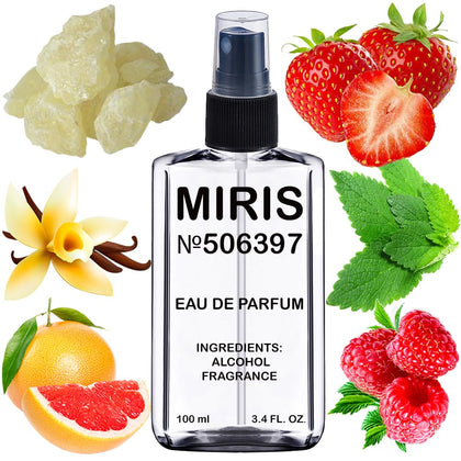MIRIS Eau de Parfum 100ml front view with floral design