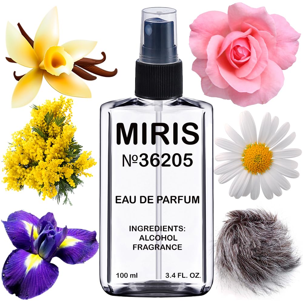 MIRIS Eau de Parfum 100ml front view with floral design