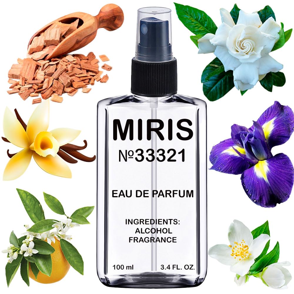 MIRIS Eau de Parfum 100ml front view with floral design