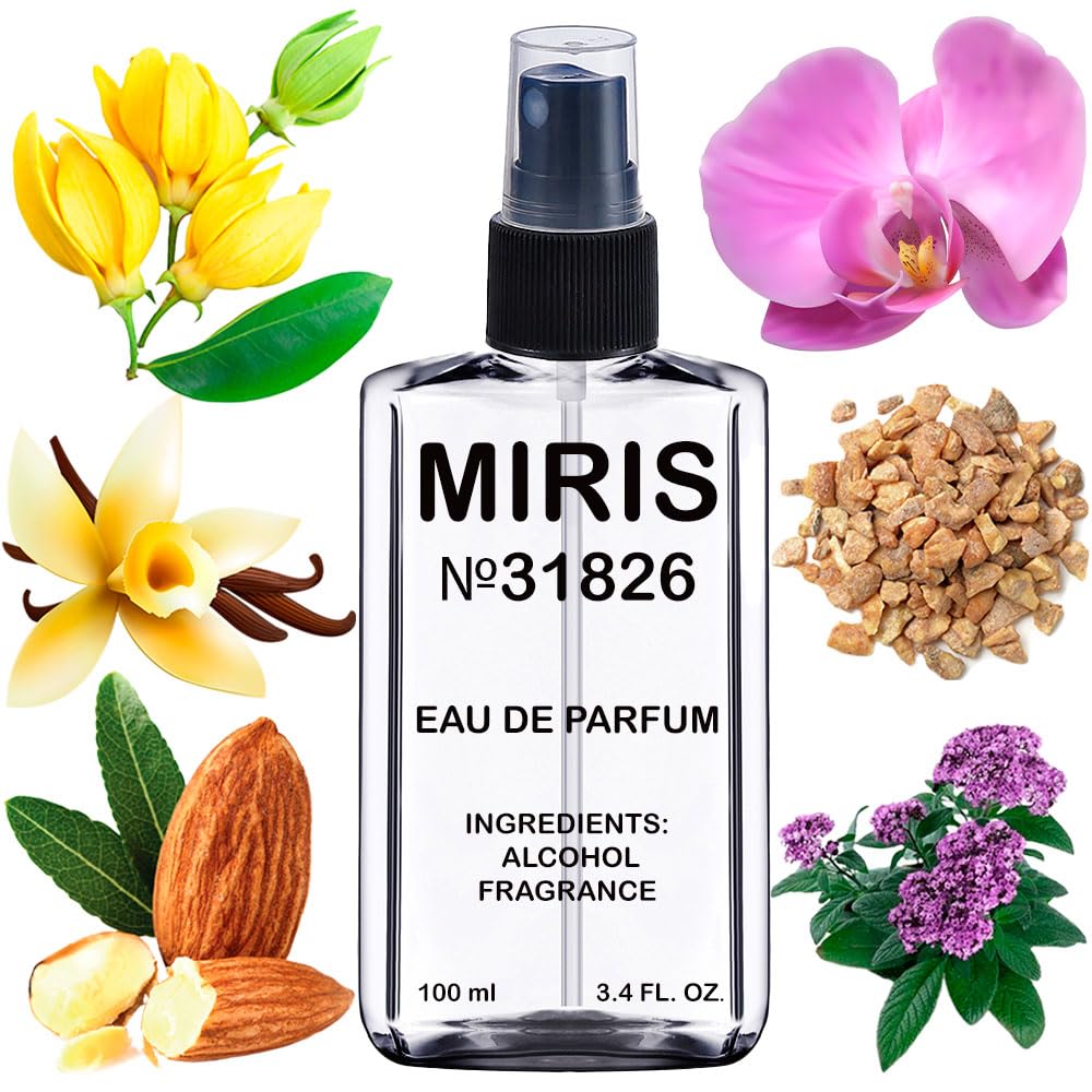 MIRIS Eau de Parfum 100ml front view with floral design