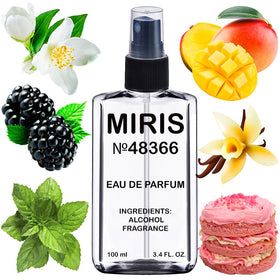 MIRIS Eau de Parfum 100ml front view with mango-inspired design