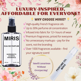 MIRIS Eau de Parfum 3.4 Fl Oz bottle side view