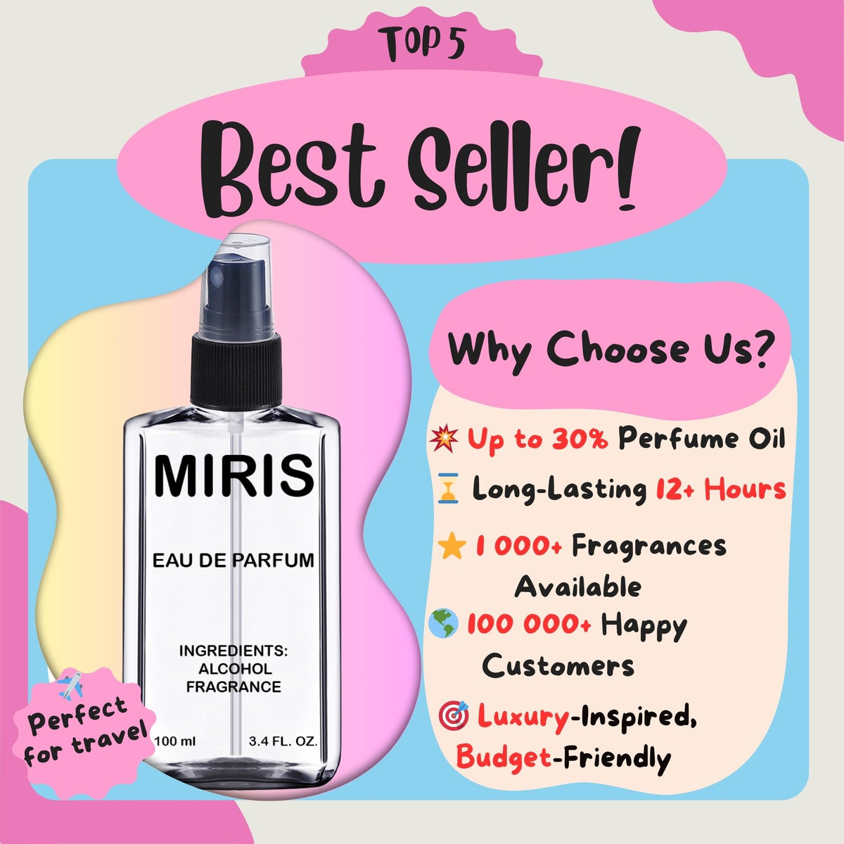 MIRIS Eau de Parfum for Men 100ml on a table
