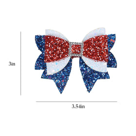 Miroksh 4th of July Hair Bow Clips in a gift presentation