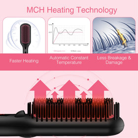 MiroPure hair straightener brush side view