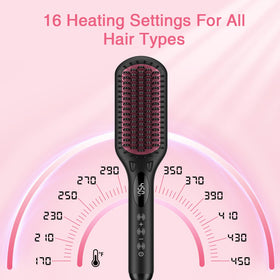 MiroPure hair straightener brush with anti-scald feature