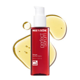 Mise En Scene Perfect Super Rich Serum front view with floral design