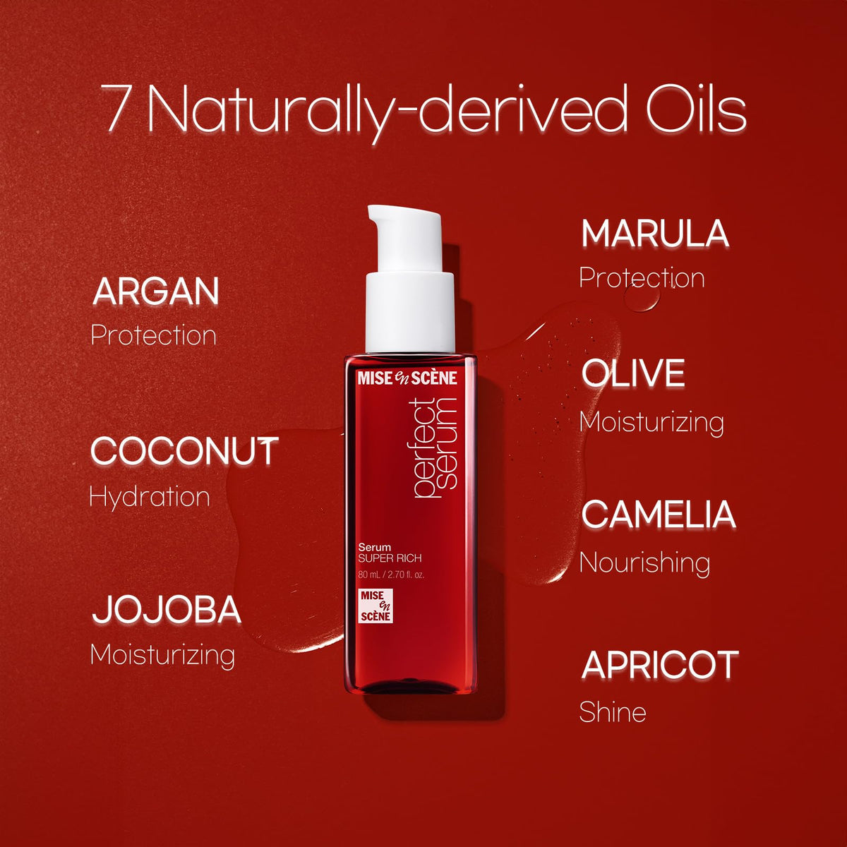 Mise En Scene Perfect Super Rich Serum in lifestyle setting on vanity