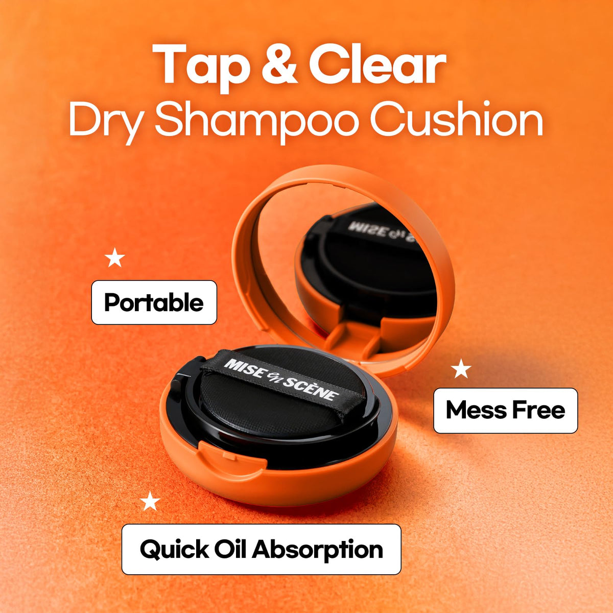Mise En Scene Tap and Clear Dry Shampoo Cushion puff applicator