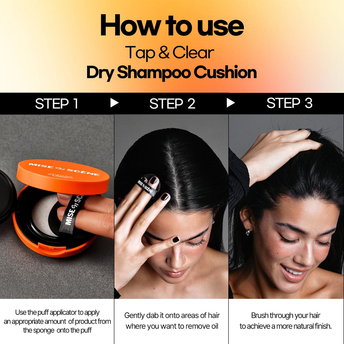 Mise En Scene Tap and Clear Dry Shampoo Cushion side view