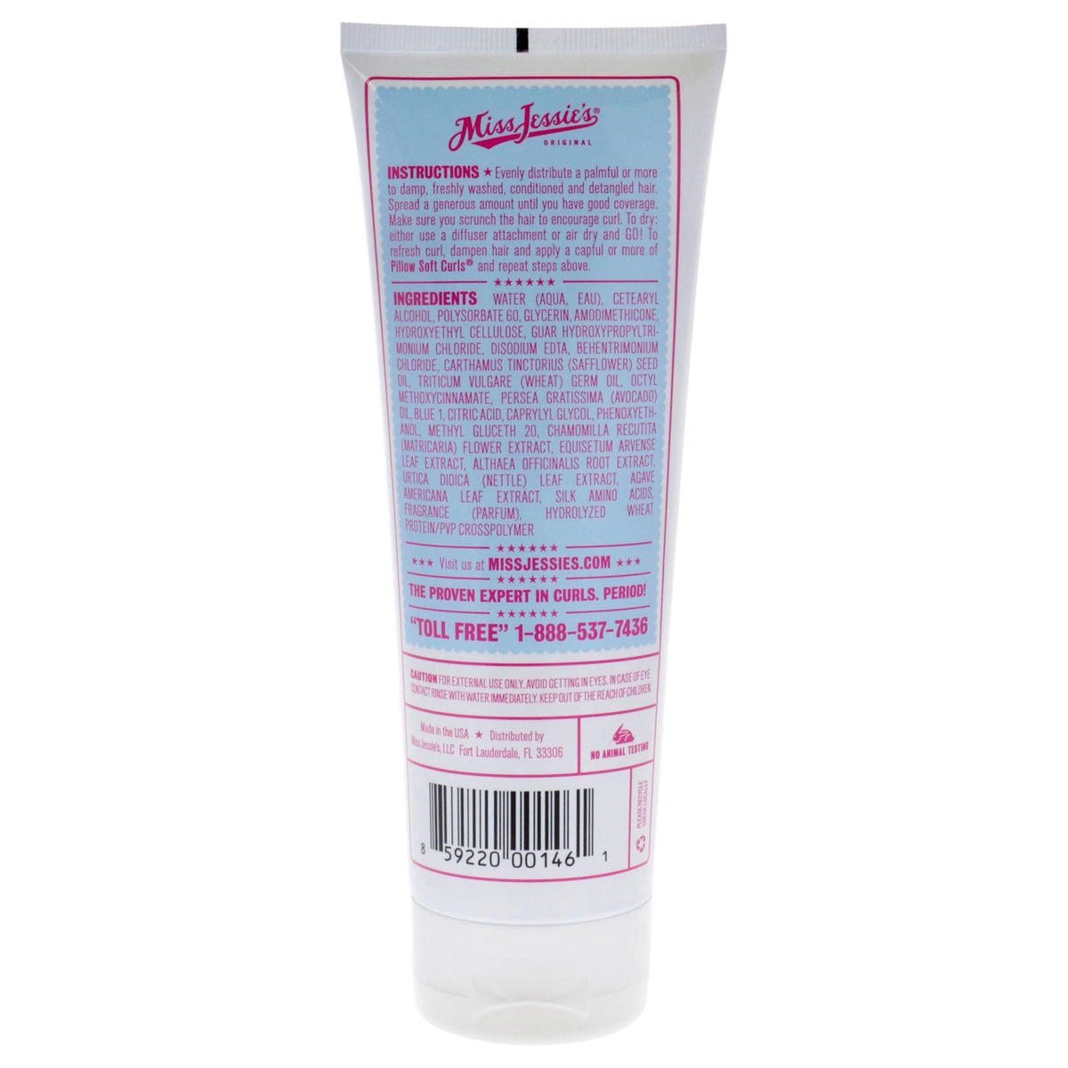 Miss Jessie's Pillow Soft Curls Lotion 8.5 oz back view