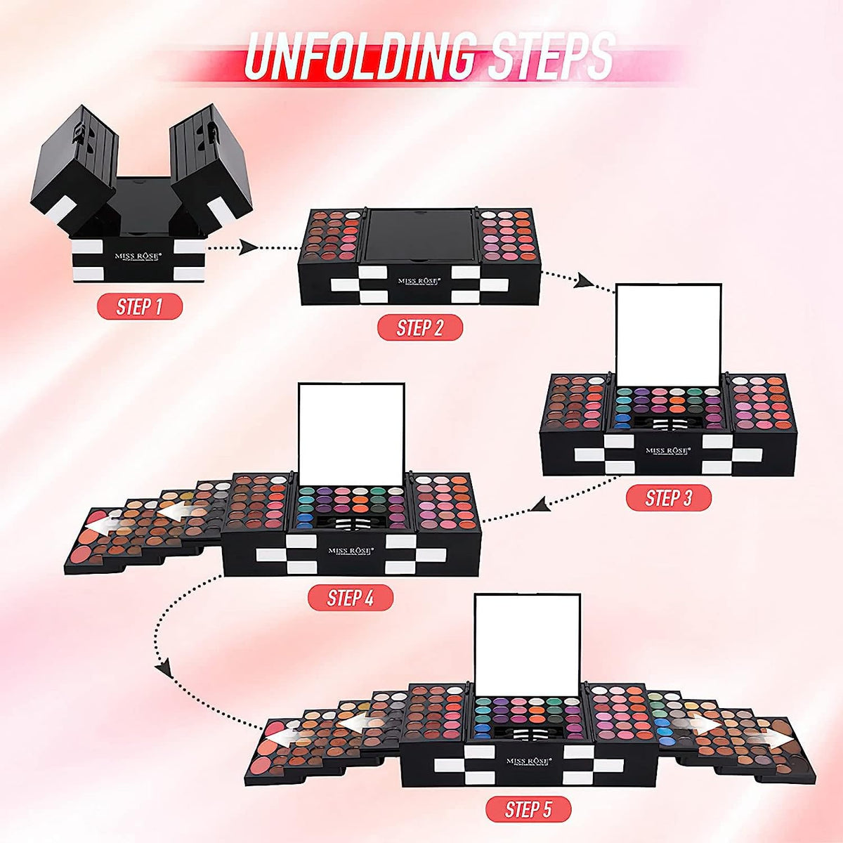 MISS ROSE M cosmetic sponge and eyebrow stickers