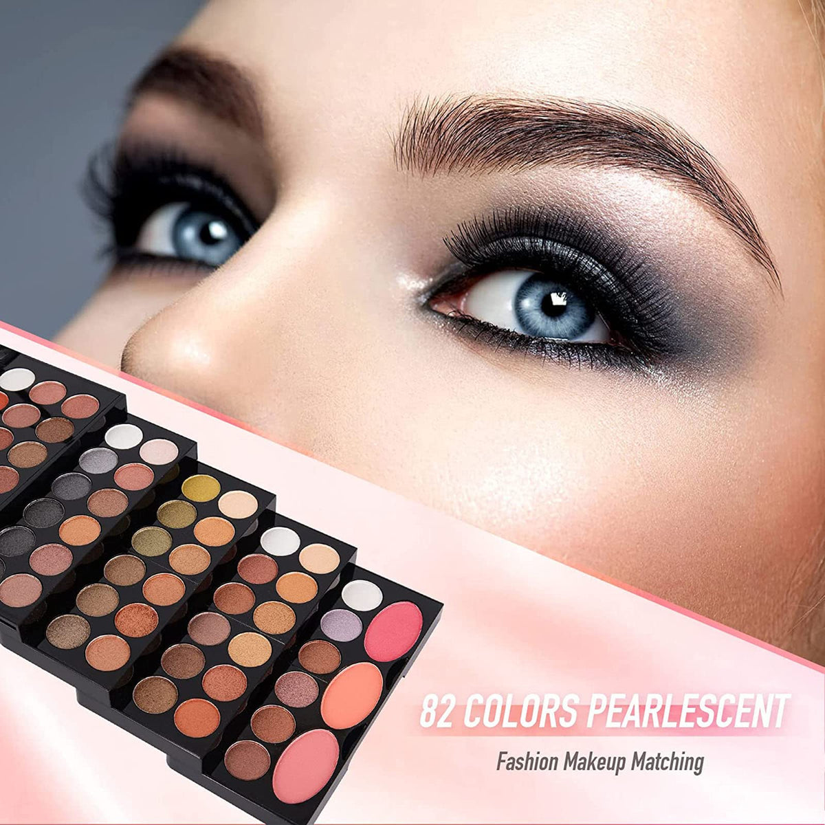 MISS ROSE M makeup kit displayed with all contents