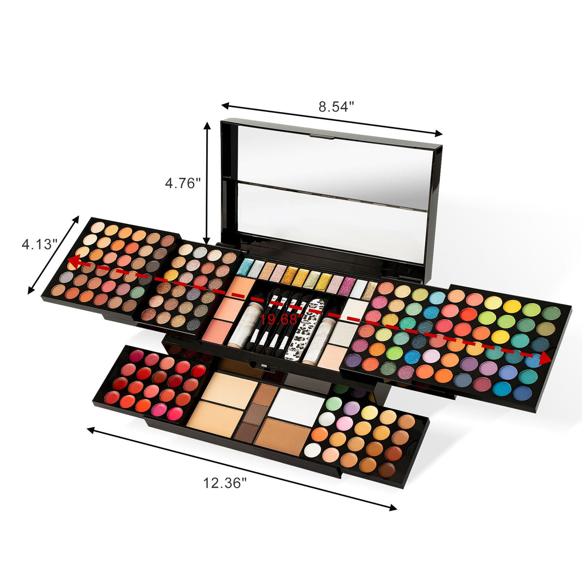 MISS ROSE M makeup palette with vibrant eye shadow shades